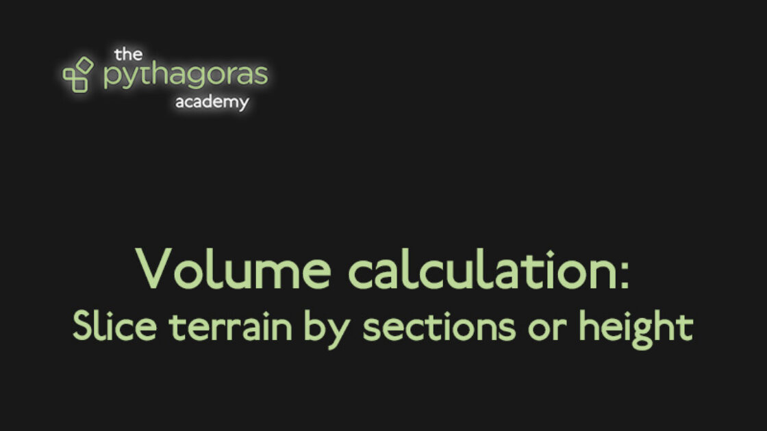 Volume calculation: Slice terrain by sections or height | Pythagoras CAD 2025