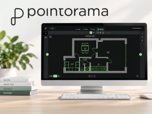 Pointorama - software for surveyors real estate complete floorplan at Trefdag Vlaanderen